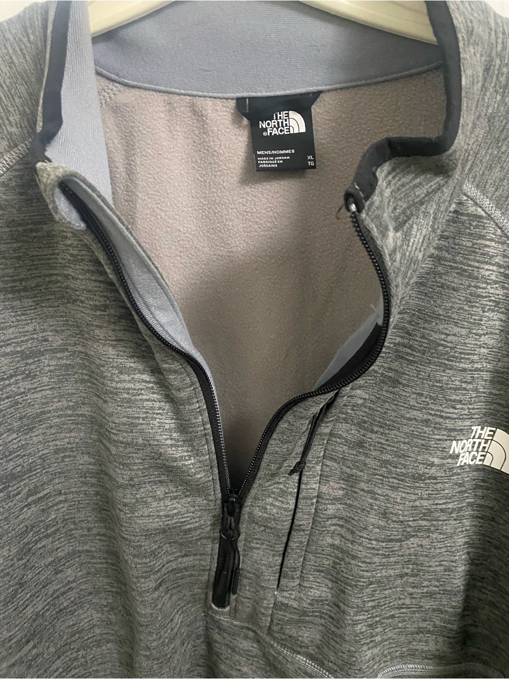 North Face Women’s 1/4 Zip-Up gray Fleece Pullover - Picture 2 of 3